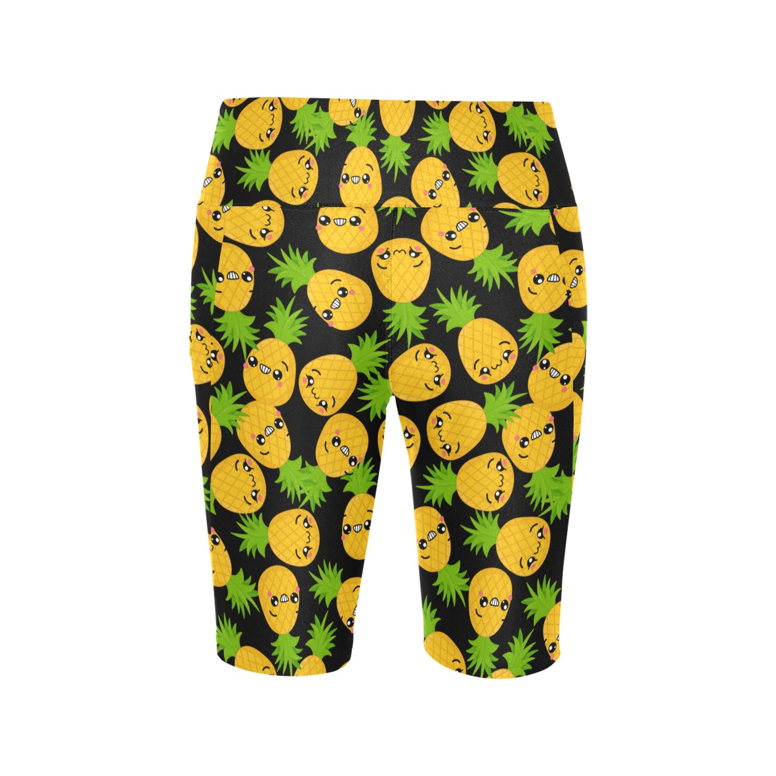 Cool Pineapples Women's Bike Shorts With Side Pockets Women's Bike Shorts Food Printed Offshore