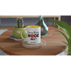 Personalise Teacher Mode On White 11oz Ceramic Mug with Color Inside Personalised 11oz Mug