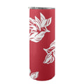 Red Retro Foliage, Hawaiian Flower 20oz Tall Skinny Tumbler with Lid and Straw One Size 20oz Tall Skinny Tumbler with Lid and Straw Printed Offshore