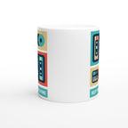 Keep The Music Playing - White 11oz Ceramic Mug White 11oz Mug Globally Fulfilled Music