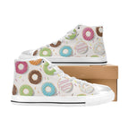 Doughnuts Kids High Top Canvas Shoes