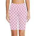 Pink Cat Doughnuts Women's Bike Shorts With Side Pockets