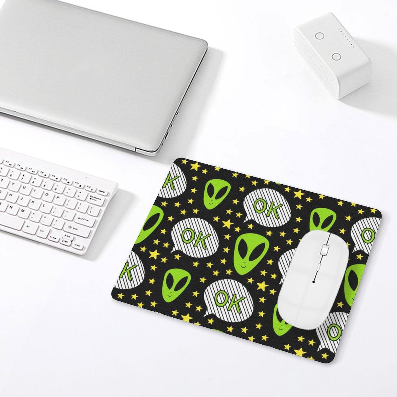 Alien OK - Leather Mouse Pad Leather Mouse Pad Printed Offshore Sci Fi