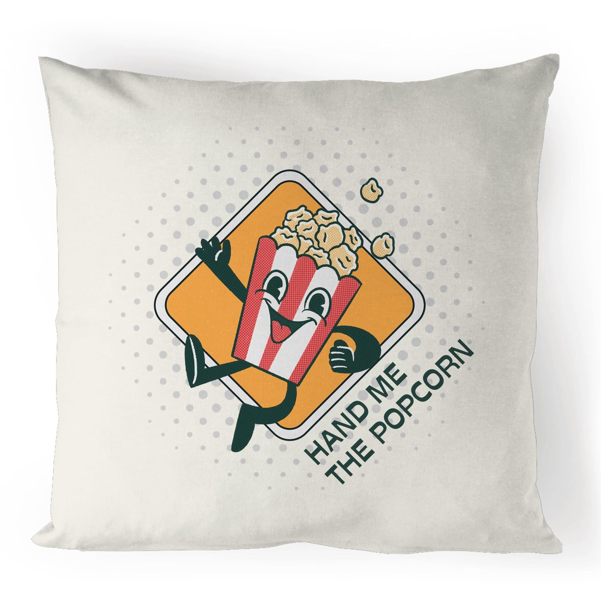 Hand Me The Popcorn - 100% Linen Cushion Cover Default Title Food Printed In Australia