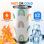 Cloud Rainbows - 20oz Mobile Tumbler with Lid (Black Lock) 20oz Travel Mug Printed Offshore