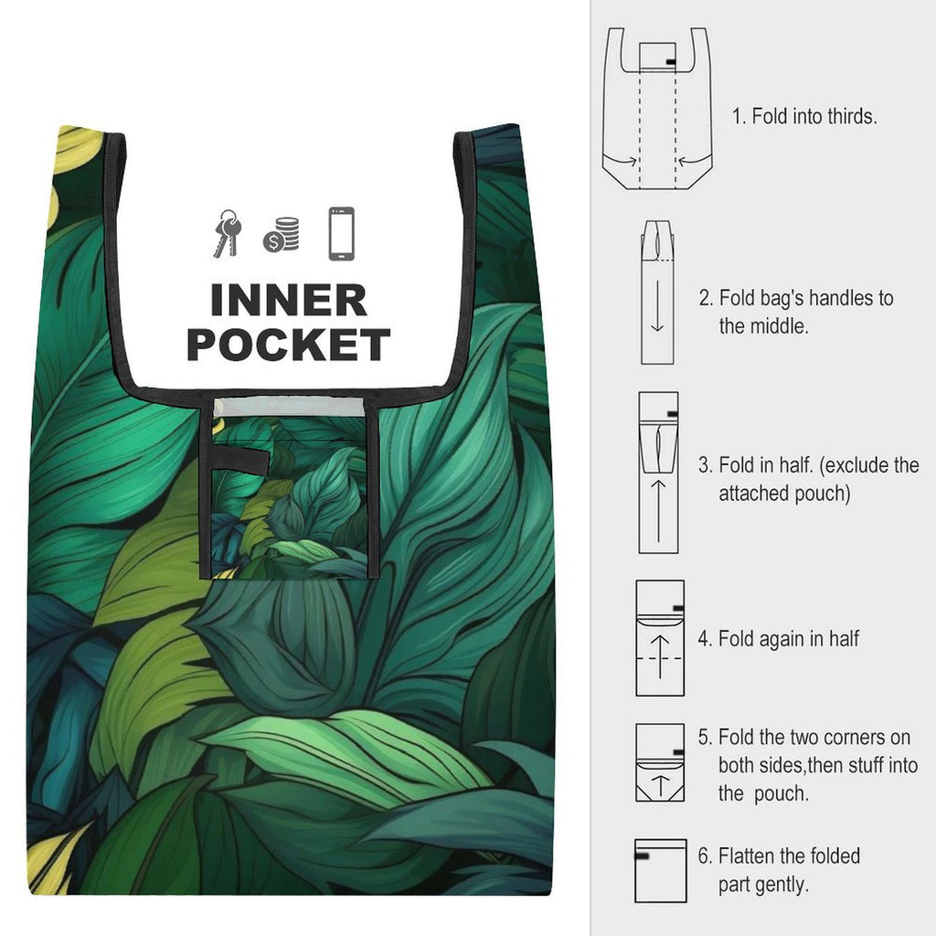 Jungle Leaves - Collapsible Shopping Bag