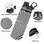 Crazy Geometric - Insulated Water Bottle with Dual-Use Lid (18oz) Insulated Water Bottle with Dual-Use Lid (18oz) Printed Offshore