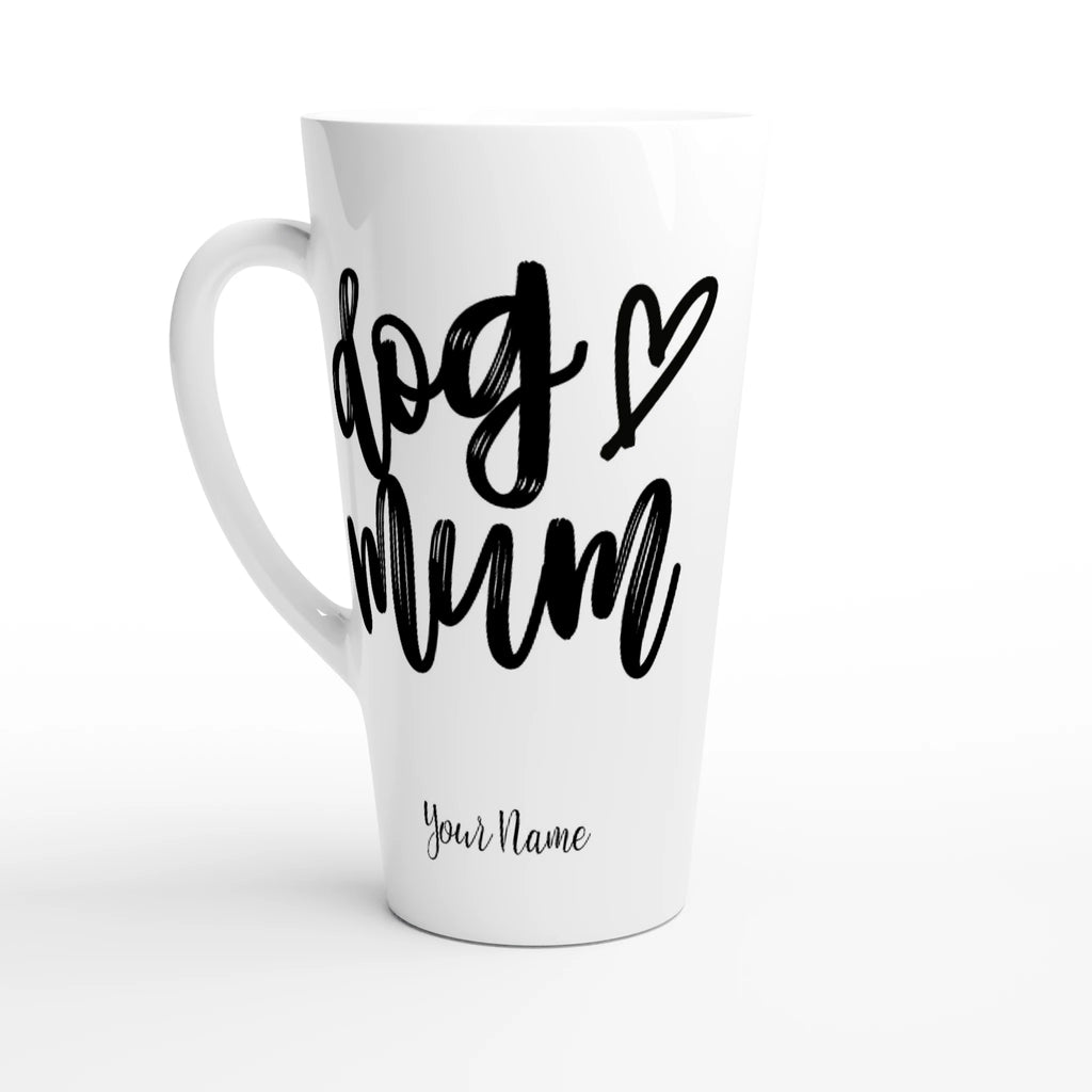 Personalised - Dog Mum - White Latte 17oz Ceramic Mug Default Title Personalised Latte Mug animal customise Globally Fulfilled Mum personalise