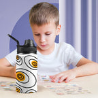 Abstract Eggs - Kids Water Bottle with Chug Lid (12 oz) Kids Water Bottle with Chug Lid Food Printed Offshore