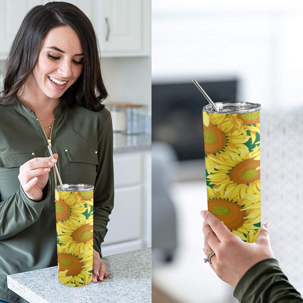 Sunflowers 20oz Tall Skinny Tumbler with Lid and Straw