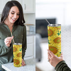 Sunflowers 20oz Tall Skinny Tumbler with Lid and Straw