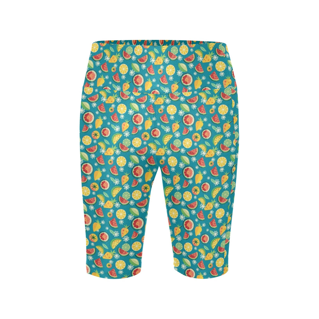 Summer Fruit Women's Bike Shorts With Side Pockets