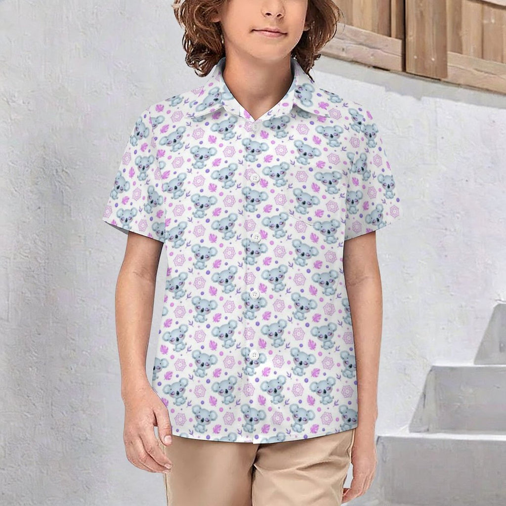 Zen Koala Kids Cotton Short Sleeve Shirt