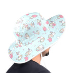 Rainbow Unicorn Wide Brim Bucket Hat Wide Brim Bucket Hat animal Printed Offshore