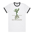Square Roots, Maths Pun Men's AS Colour Ringer Tee White Black Ringer T-Shirt Maths Printed In Australia