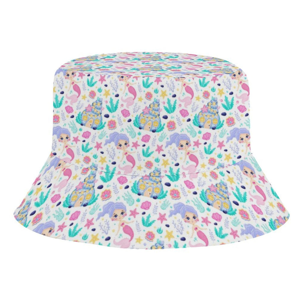 Mermaid World Kids Bucket Hat white Kids Bucket Hat Printed Offshore