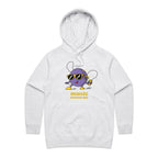 Music Moves Me - Womens Hoodie White Marle Womens Hoodie Music Printed In Australia