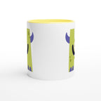 Personalised - Monster Initial - White 11oz Ceramic Mug with Color Inside Personalised 11oz Mug Customise Globally Fulfilled Name Personalise