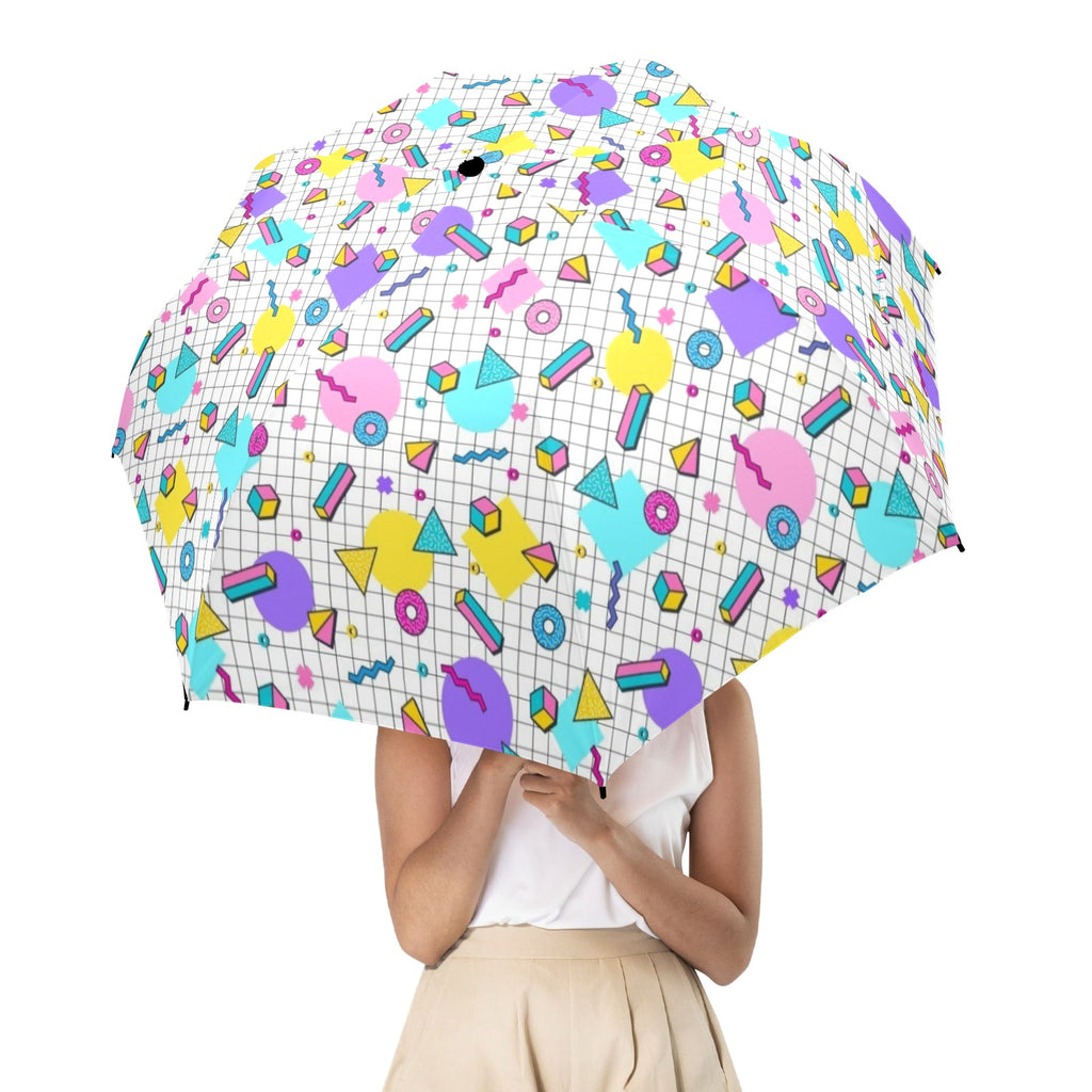80's Grid Umbrella Umbrella Printed Offshore Retro