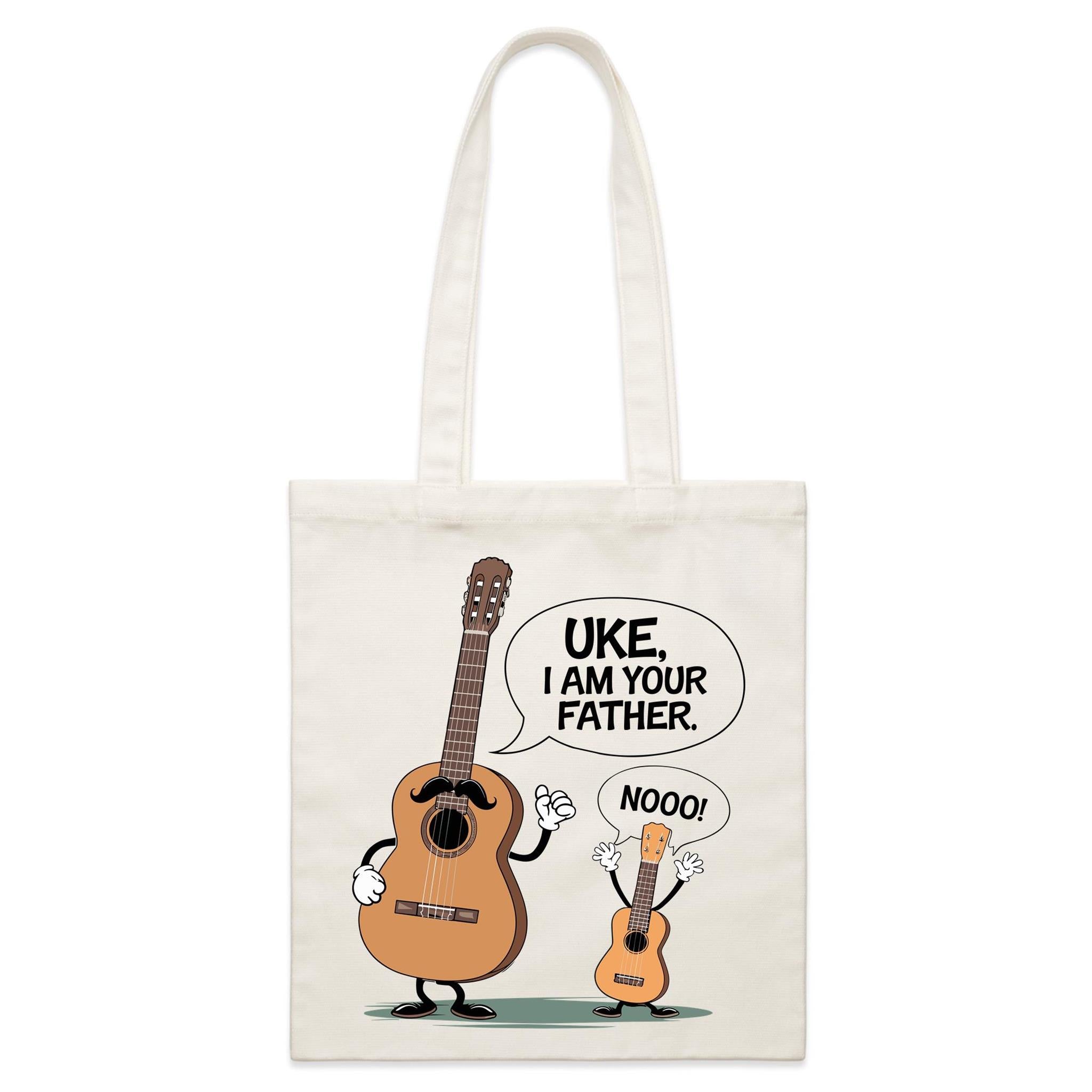 Uke, I Am Your Father, Guitar Ukulele - Parcel Canvas Tote Bag