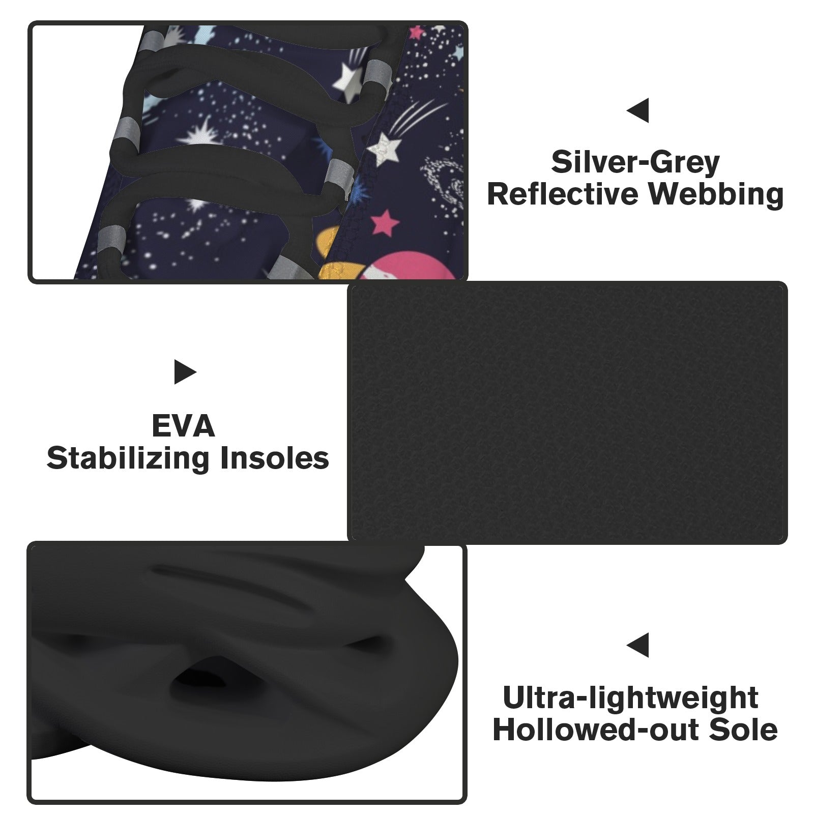 Galaxy Outer Space Men's Twisted Sole Sneakers