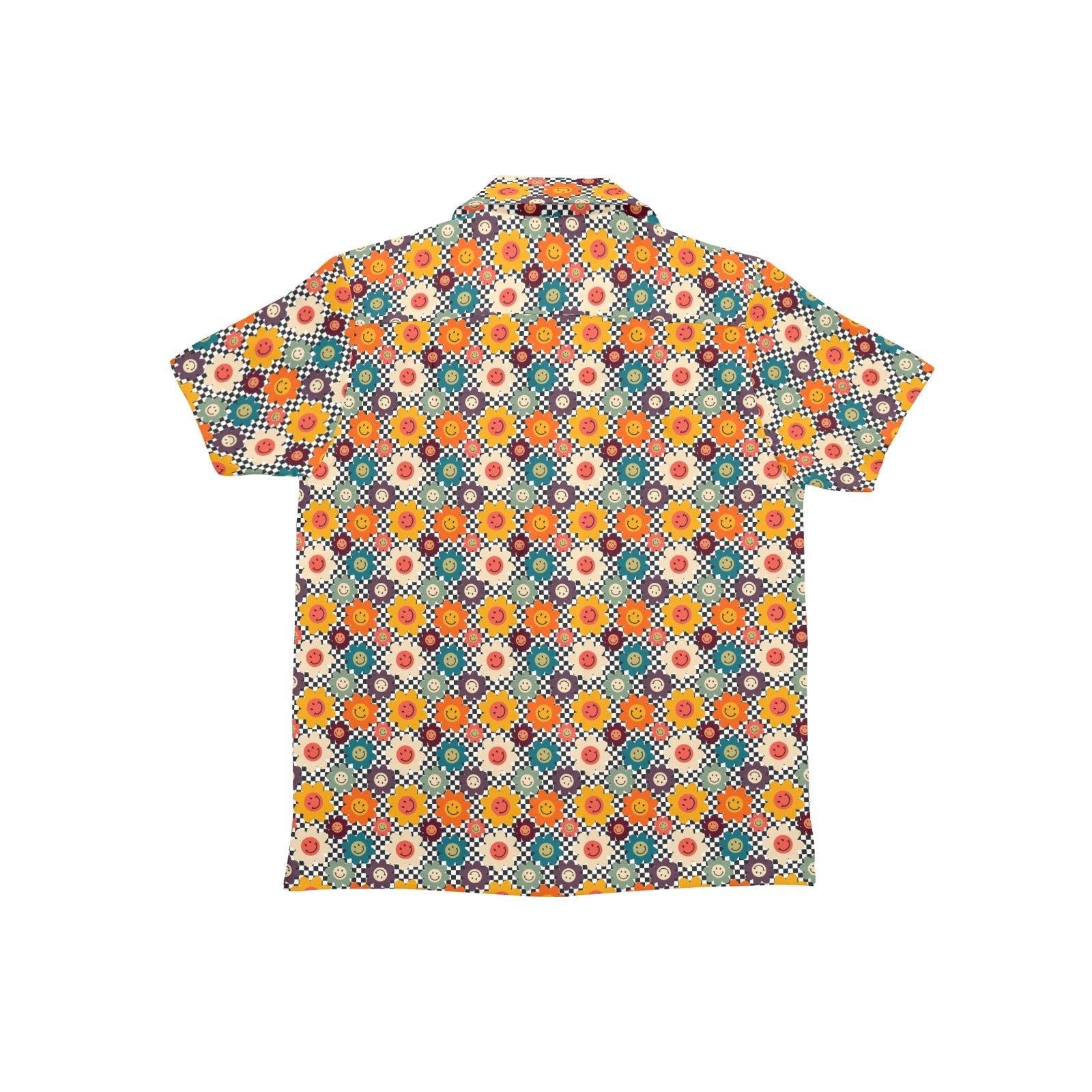 Happy Retro Flowers - Junior Kids Hawaiian Shirt