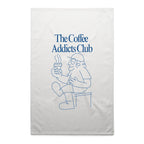 The Coffee Addicts Club - AS Colour Tea Towel White One Size Tea Towel Coffee Printed In Australia
