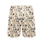 Lots Of Cats Men's Mid-Length Beach Shorts Men's Mid-Length Beach Shorts animal Printed Offshore