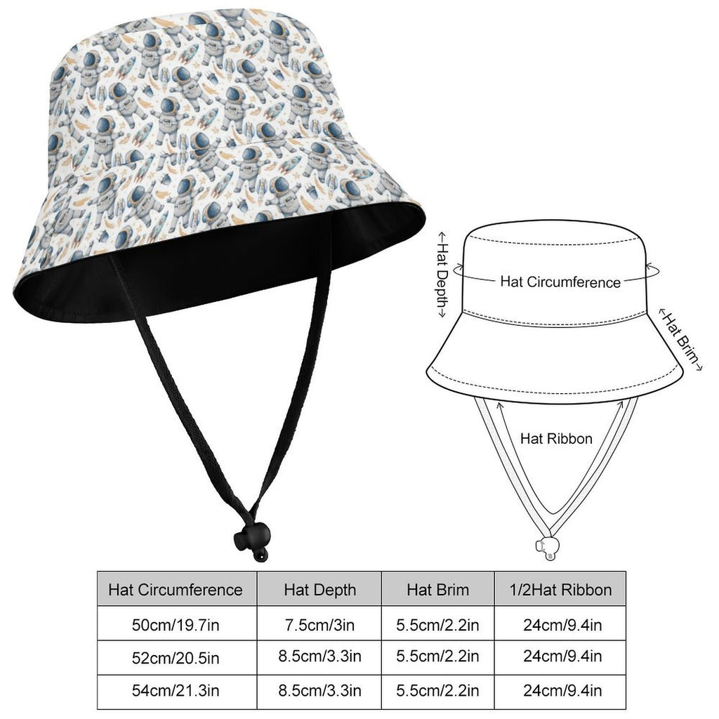 Astronauts Kids Bucket Hat Kids Bucket Hat Printed Offshore Space