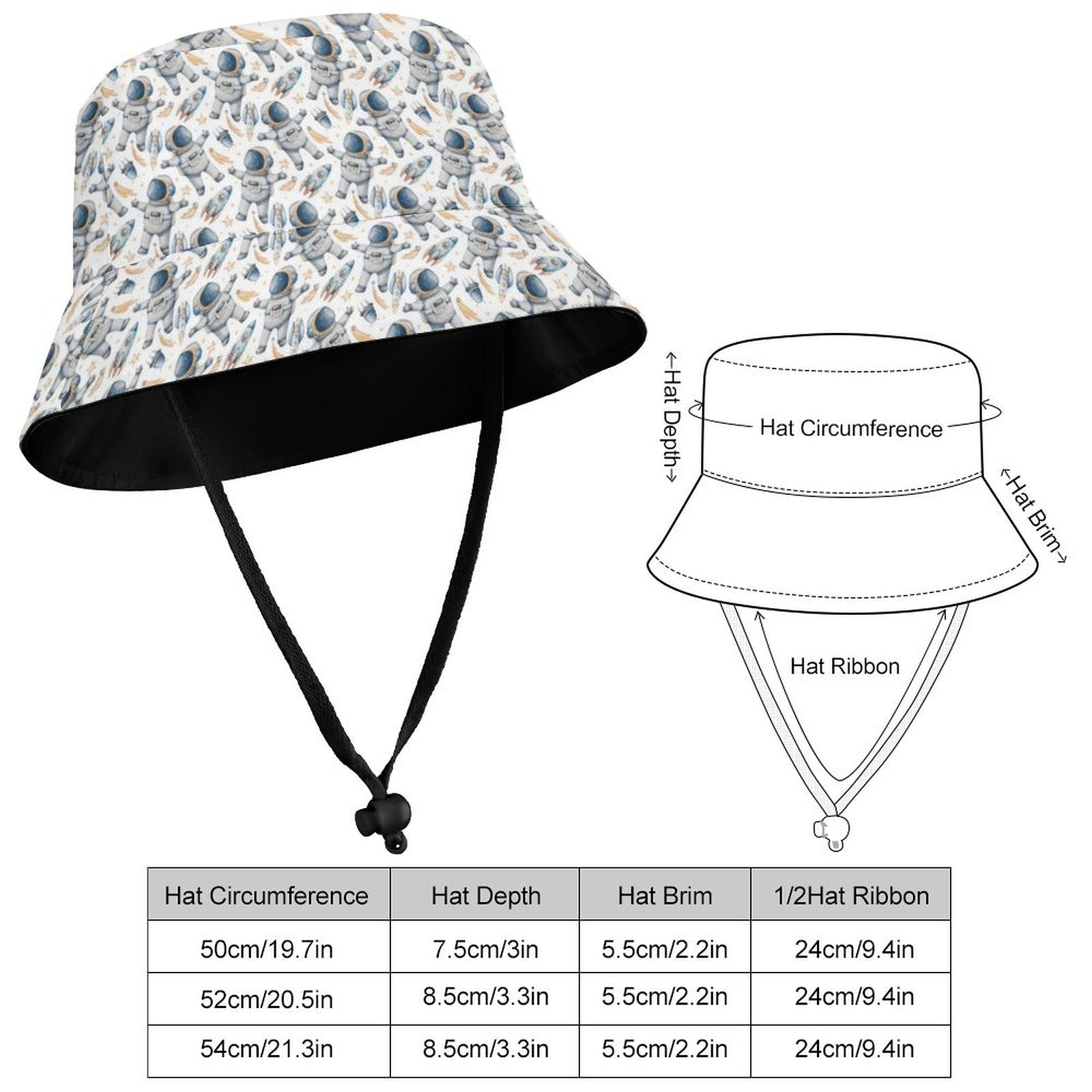 Astronauts Kids Bucket Hat Kids Bucket Hat Printed Offshore Space