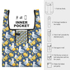 Lemon Seagull Foldable Shopping Bag