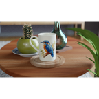 Personalise - Kingfisher, Australian Birds - White 10oz Porcelain Slim Mug Personalised Porcelain Mug animal Globally Fulfilled