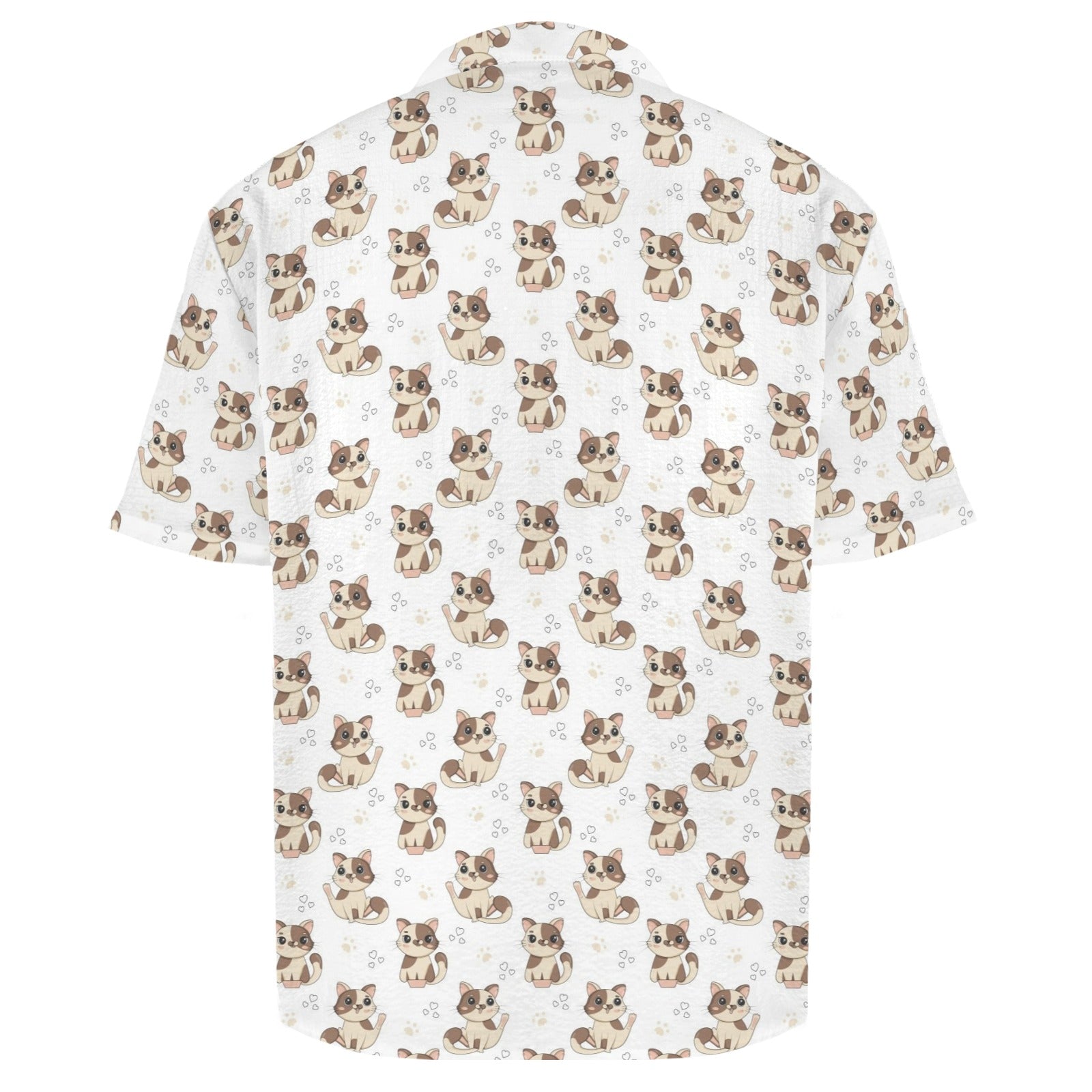 Cheeky Cats Men's Crinkle Hawaiian Shirt