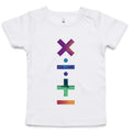 Math Symbols AS Colour Baby T-shirt White Baby T-shirt Maths Printed In Australia