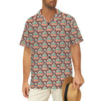 Coffee Van Men's Short Sleeve Hawaiian Shirt Men's Hawaiian Shirt (New) Coffee Printed Offshore
