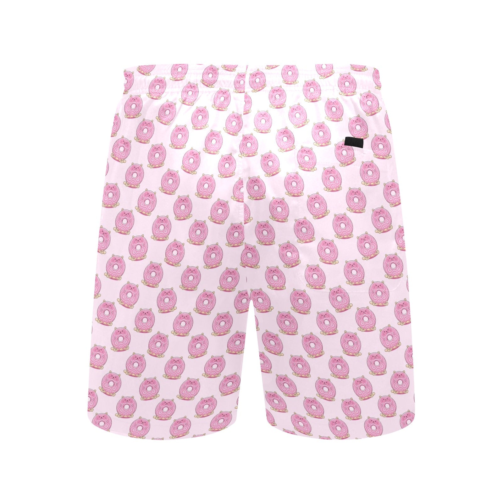 Cat Doughnuts Men's Mid-Length Beach Shorts Men's Mid-Length Beach Shorts animal Food Printed Offshore