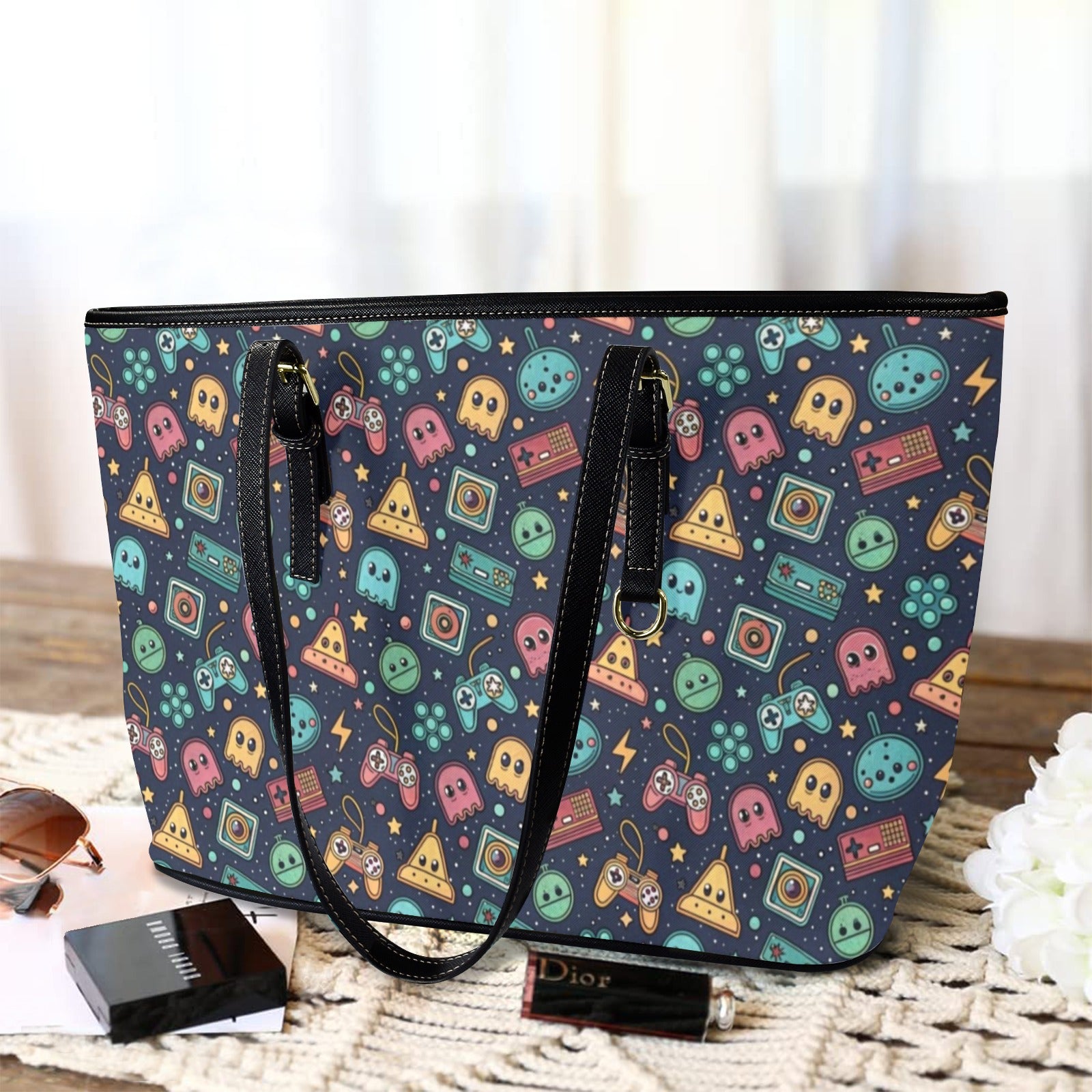 Video Game - PU Leather Tote Bag - Large