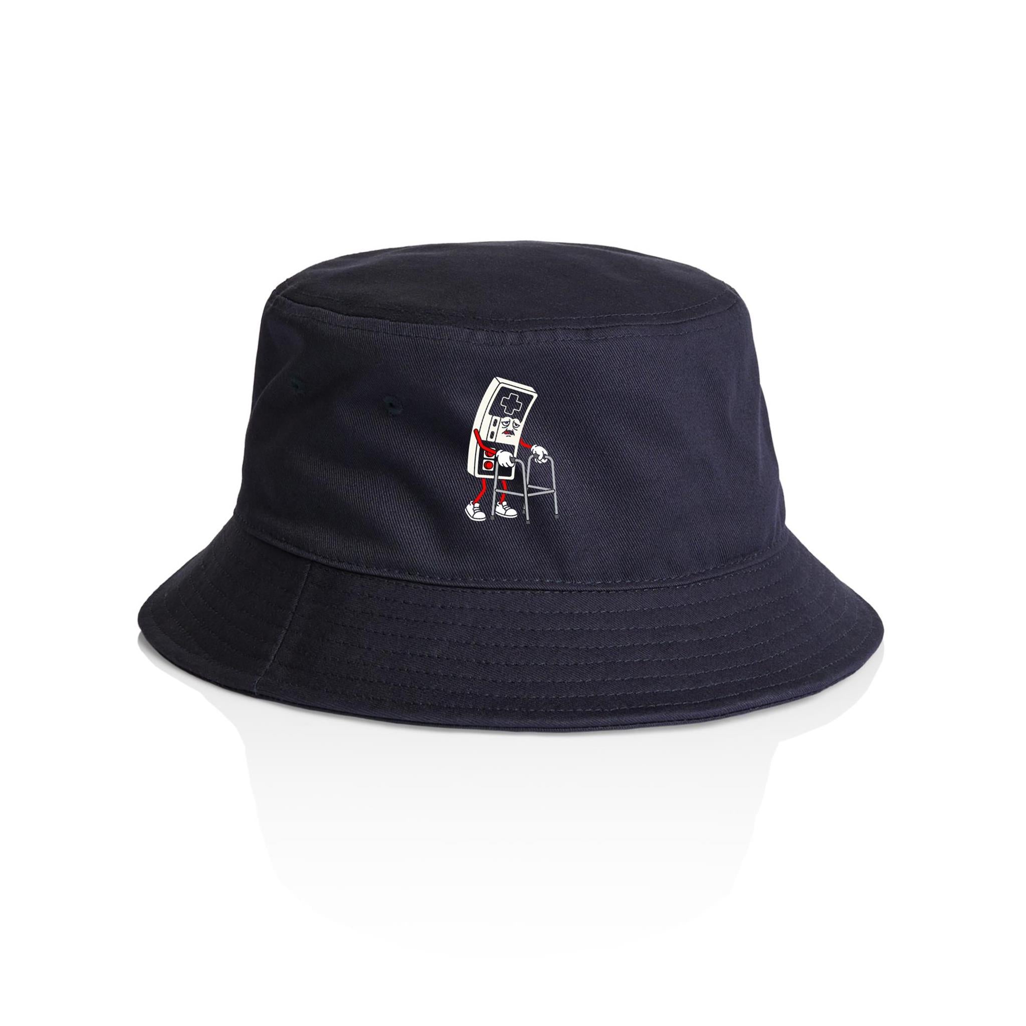 Retro Gamer AS Colour Bucket Hat Navy One Size As Colour Bucket Hat Games Printed In Australia