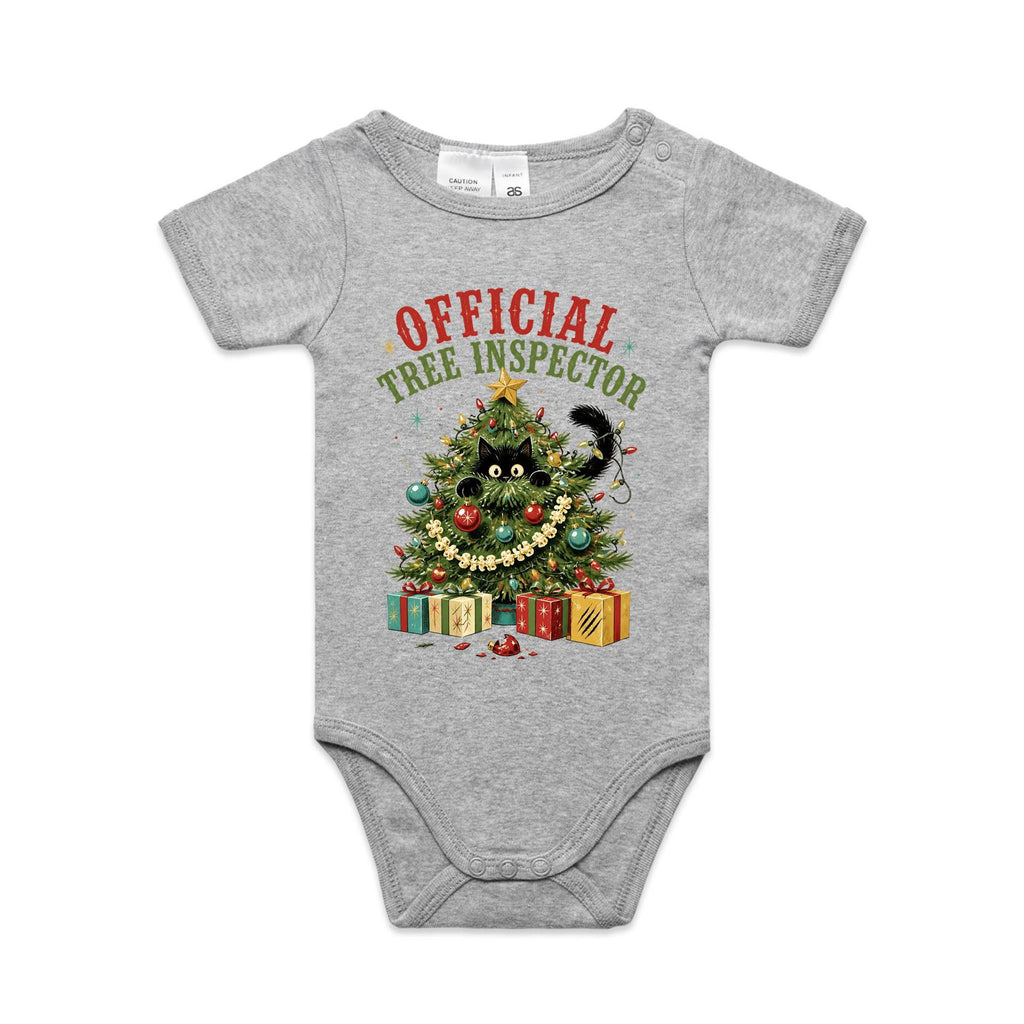 Official Tree Inspector Cat Baby Christmas Bodysuit