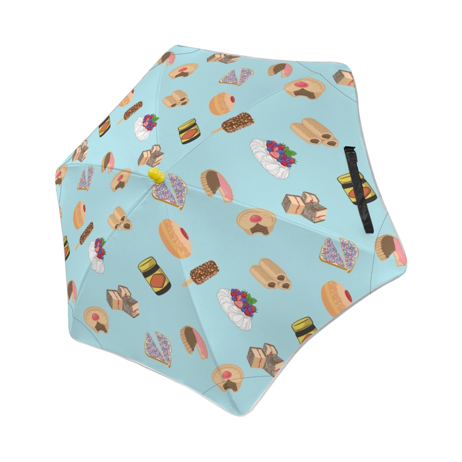 Classic Aussie Food Icons Kids Safe Round Corner Umbrella