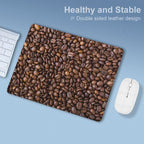 Coffee Beans Leather Mouse Pad Leather Mouse Pad Coffee Printed Offshore