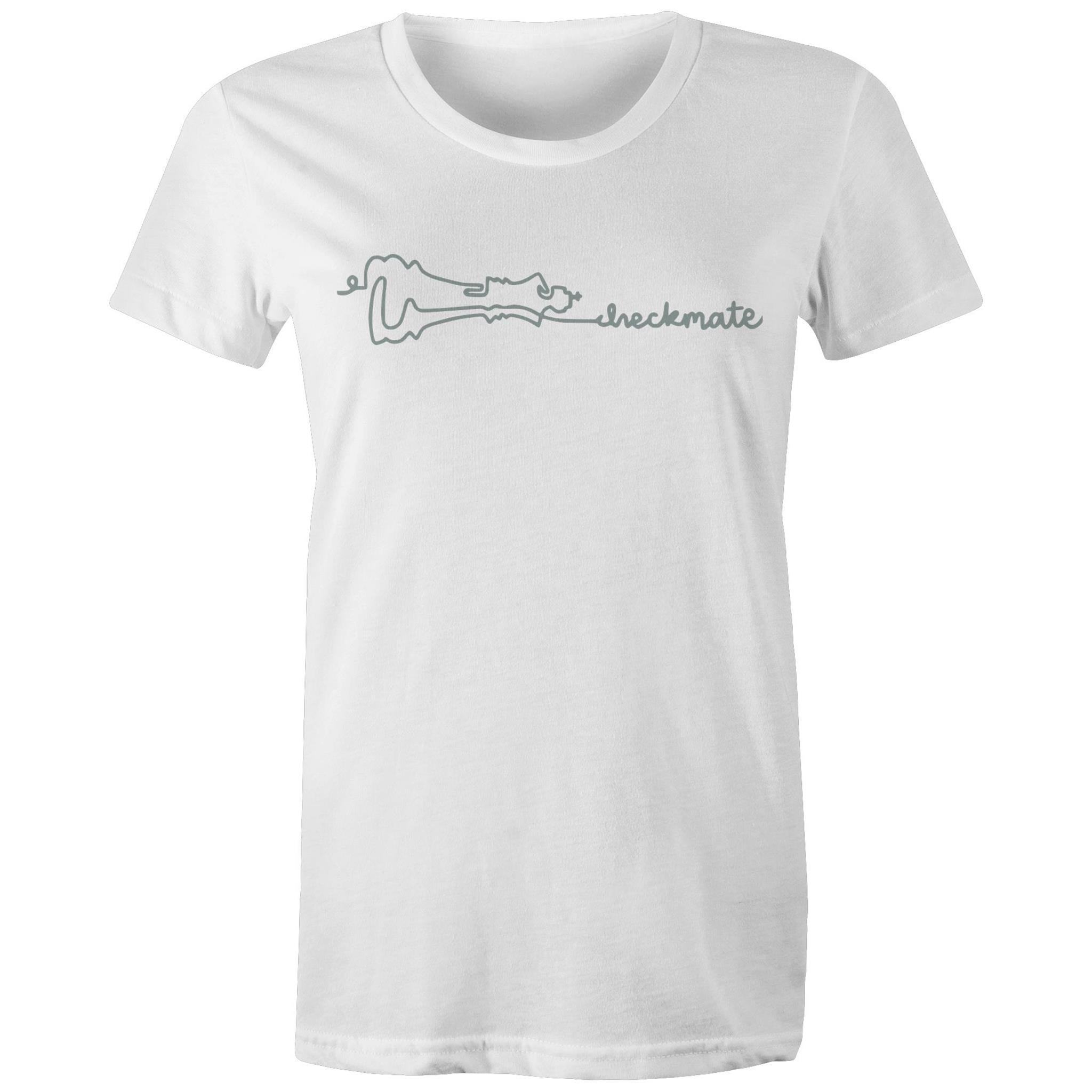 Checkmate, Chess - Womens T-shirt White Womens T-shirt Chess Games Printed In Australia