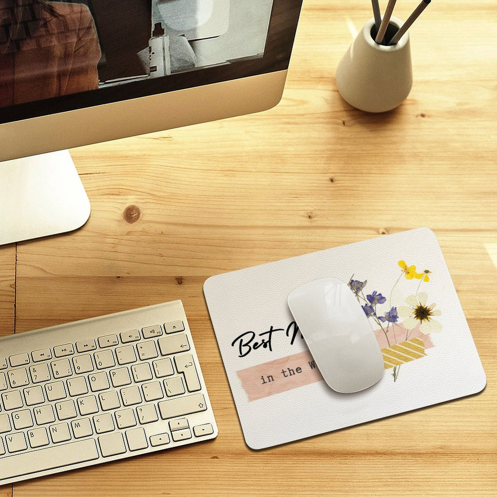 Best Mum In The World - Leather Mouse Pad Leather Mouse Pad Mum Printed Offshore