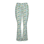Parrots High Waist Crossover Tummy Control Flare Leggings High Waist Flare Leggings Birds Printed Offshore