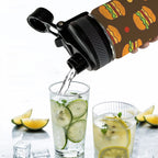 Burgers - Insulated Water Bottle with Dual-Use Lid (18oz) Insulated Water Bottle with Dual-Use Lid (18oz) Food Printed Offshore