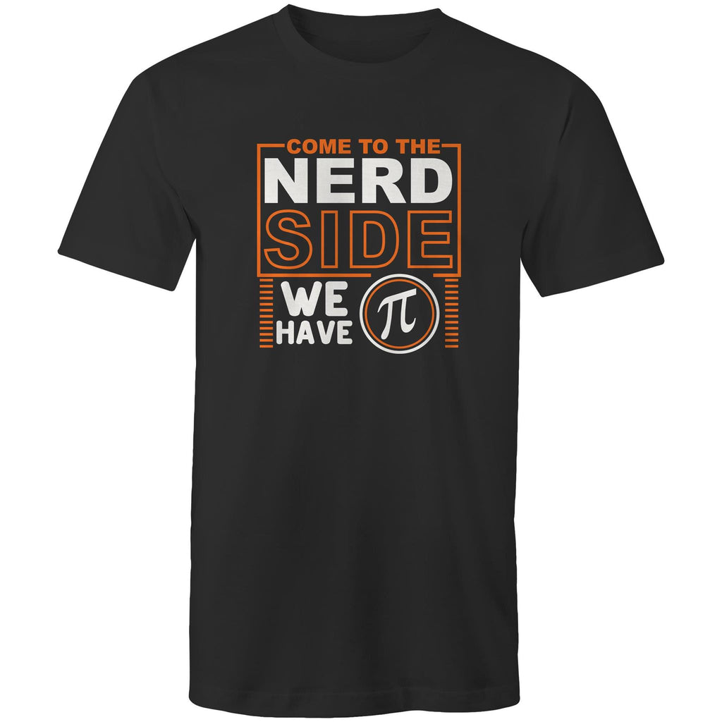 Come To The Nerd Side, We Have Pi - Mens T-Shirt Black Mens T-shirt Maths Printed In Australia Sci Fi