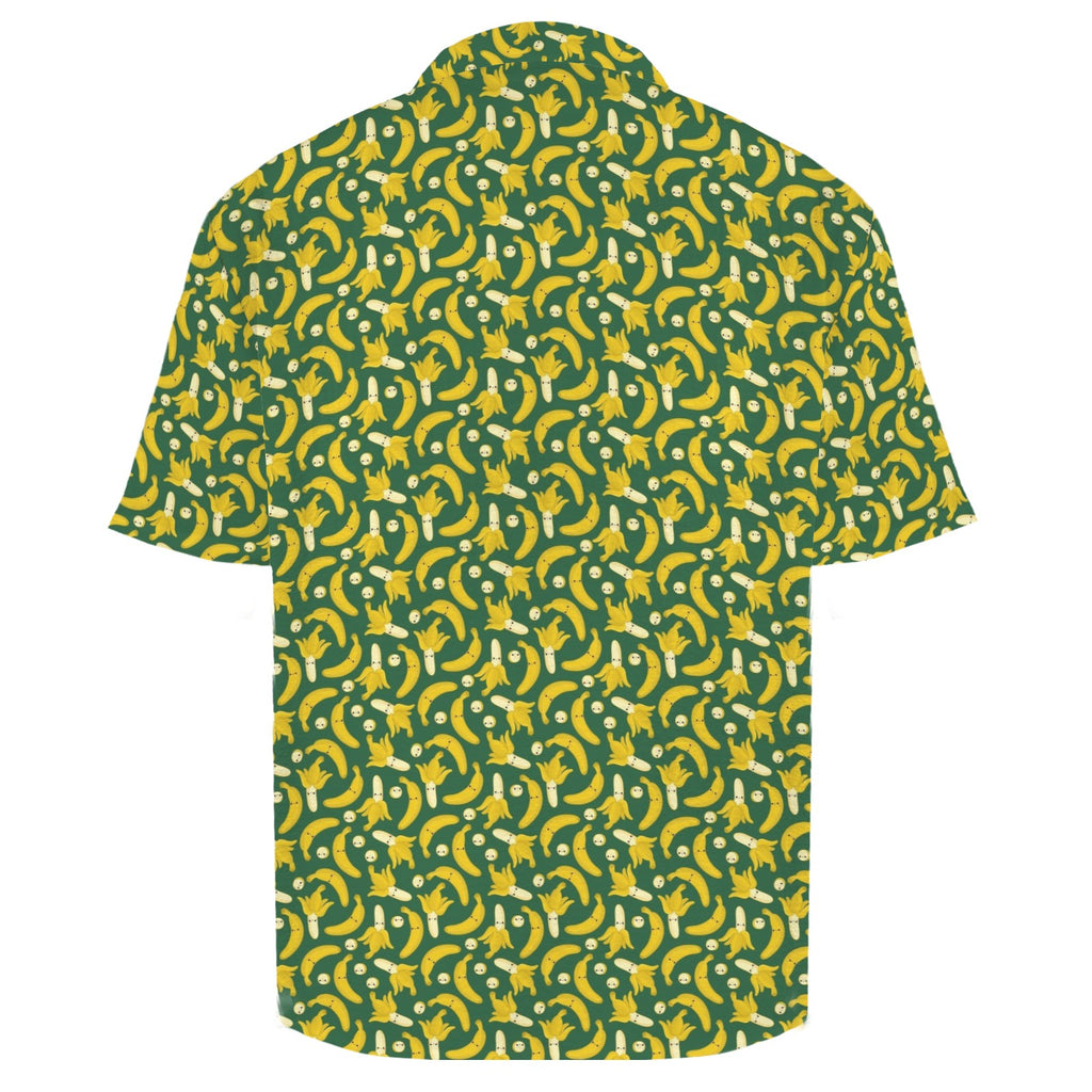 Happy Bananas Men's Crinkle Hawaiian Shirt