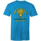 The Plant Life, Vegetarian - Mens T-Shirt Arctic Blue Mens T-shirt Plants Printed In Australia