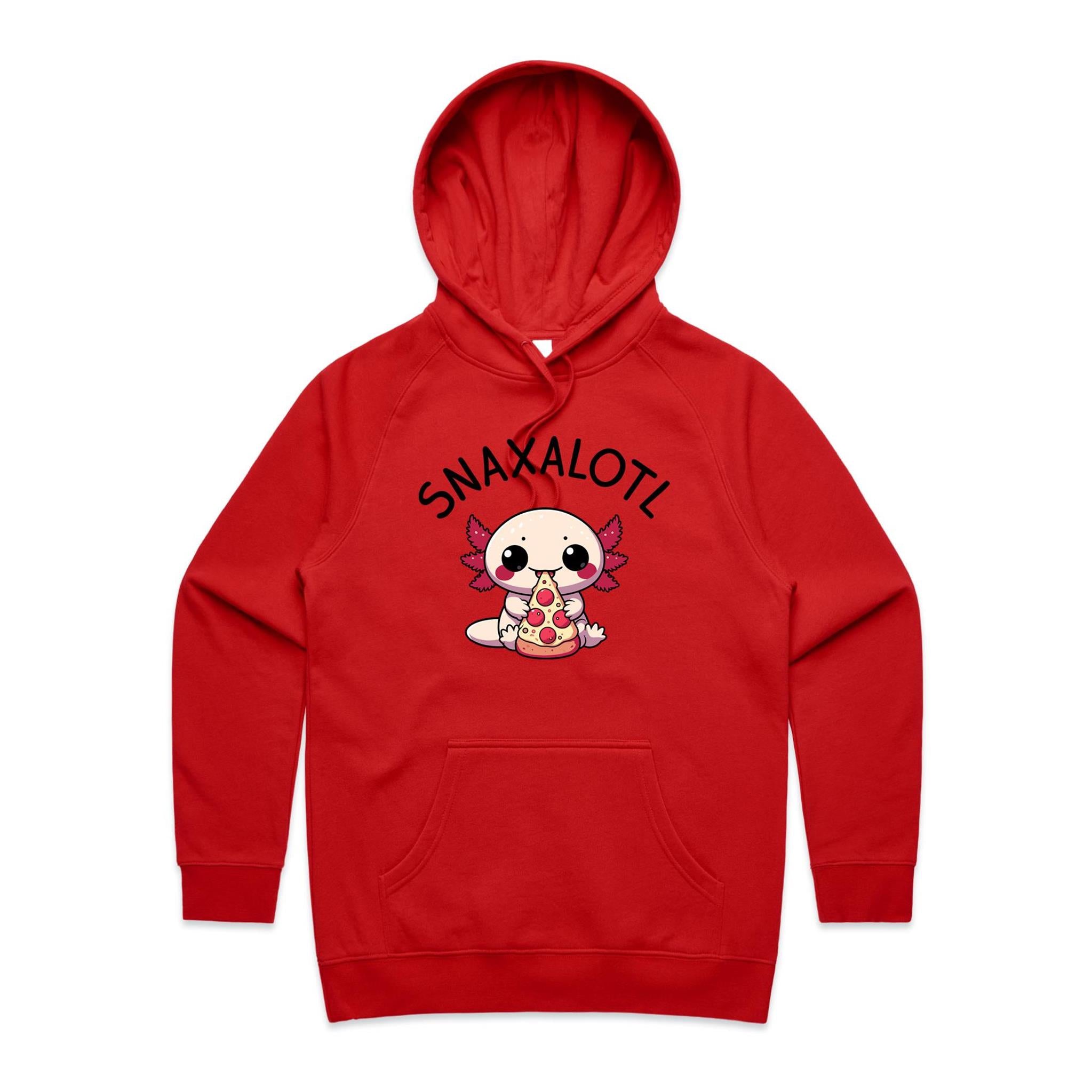 Snaxalotl, Axolotl Pizza - Womens Hoodie