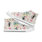 Toucans In Pink Women's High Top Canvas Shoes Womens Classic High Top Shoes animal Printed Offshore